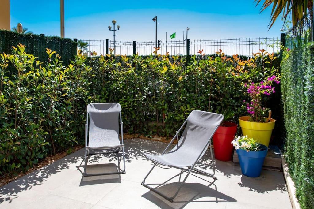 #43 Design Studio Terrace Ac Wifi Sea View 1Min Beach Nizza Esterno foto